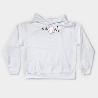 Heartbeat Pulse - Baseball Kids Hoodie